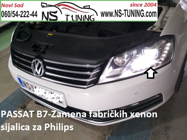 passat b7 2013 xenon farovi d3s sijalica osram philips zamena ugradnja servis auto novi sad ns tuning